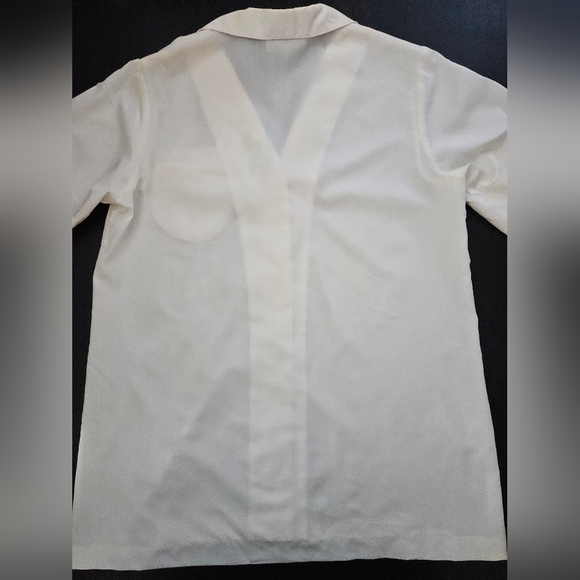 Vintage - Silk "Emily Just Emily" Off White Blouse - Size 10 - Picture 8 of 10